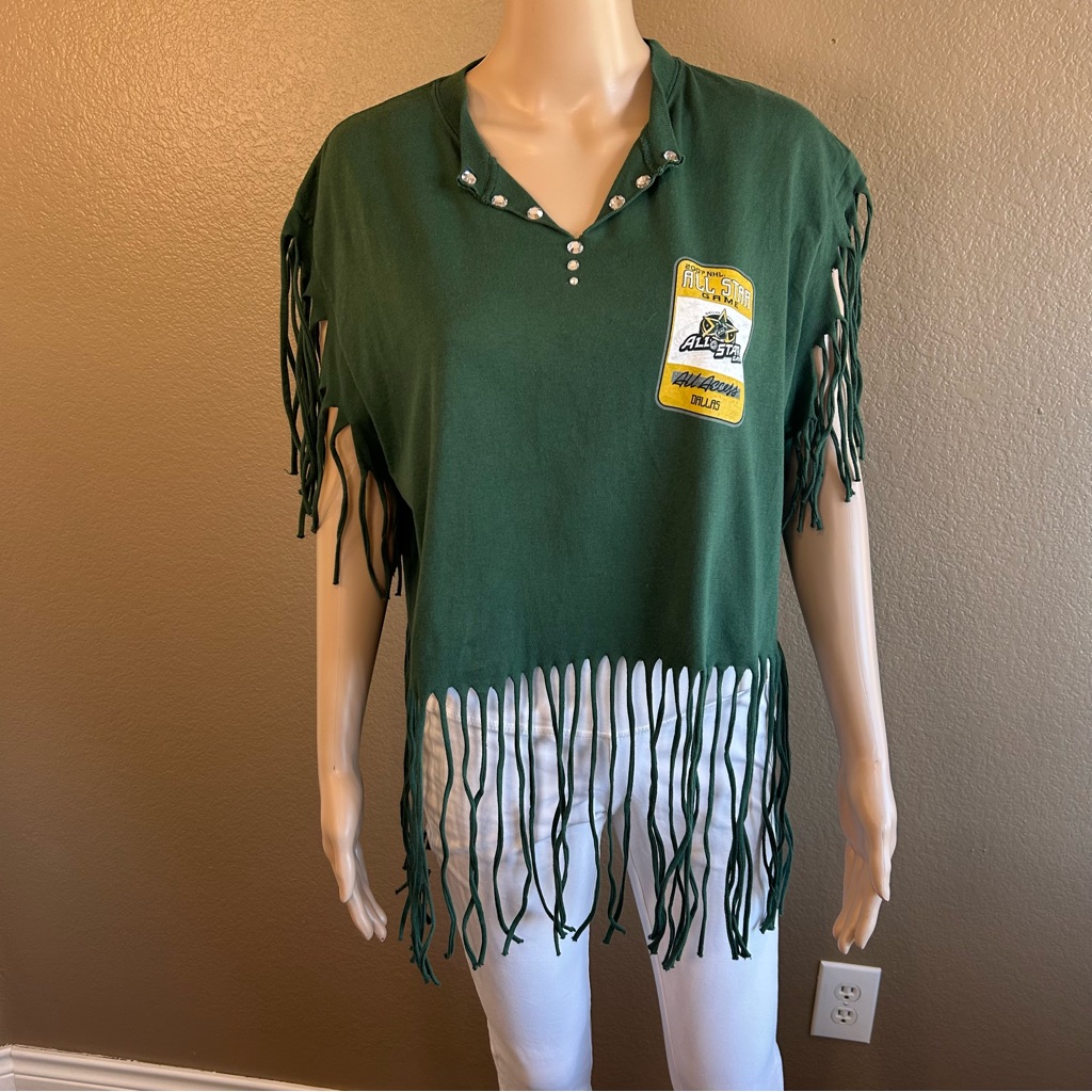 2007 Nhl All Star Game All Access Dallas Womens Top With Fringe Trim Sz M